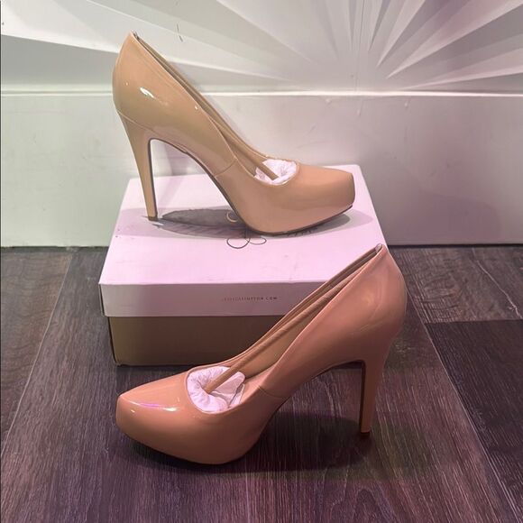 Jessica Simpson Women's Sand Dune Patent JS-PARISAH High Heels Shoes Size 8M - Picture 1 of 7